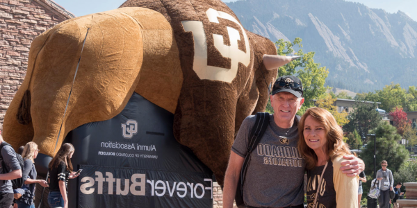 CU Boulder alumni connecting at a networking event