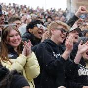 Fans wear black and gold to cheer on the Buffs at the 2023 Black and Gold spring game