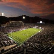 Folsom Stadium at night